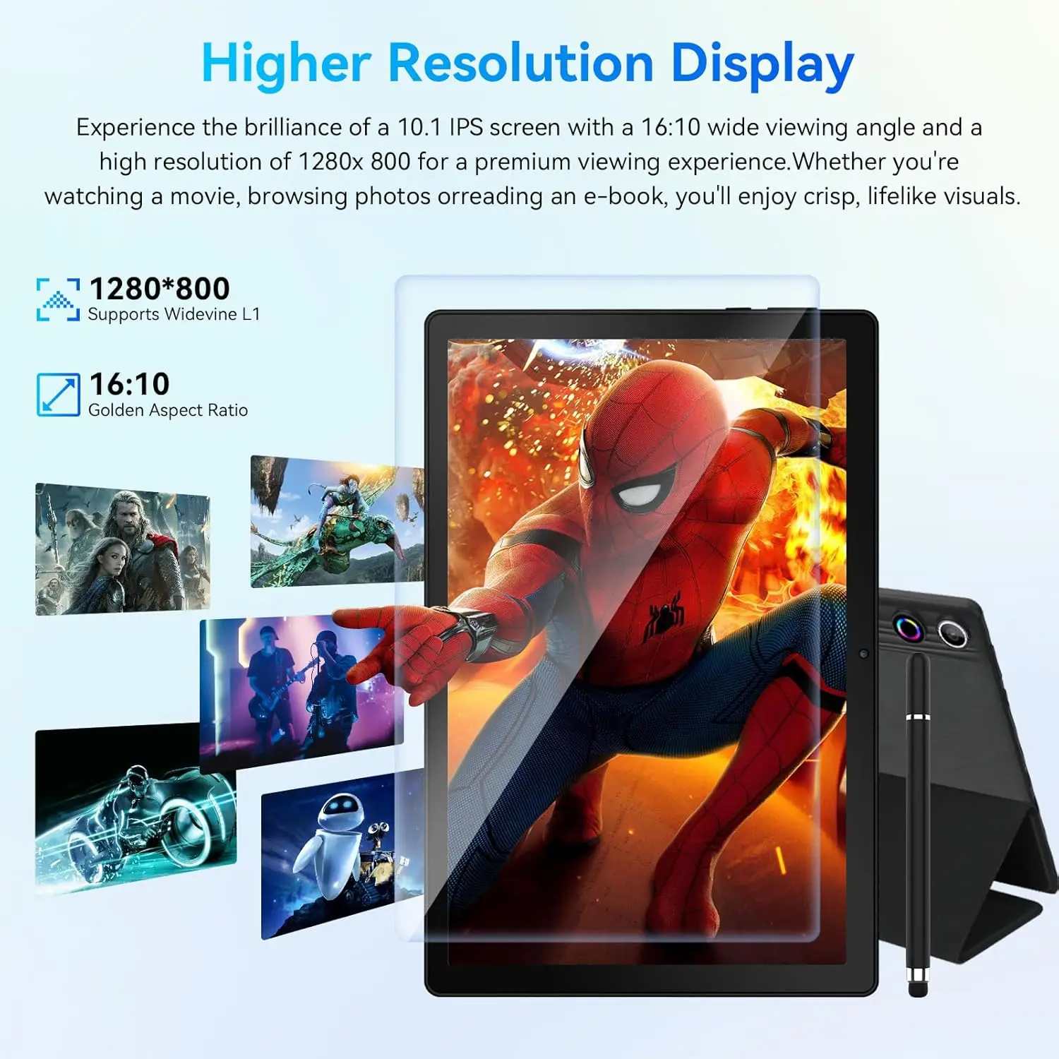 URAO A10L Android 14 Tablet 10.1-inch 12GB RAM 64GB ROM Octa-Core 5G WiFi with Keyboard Mouse Touch Pen Headset Case Tablet Kit - Image 5