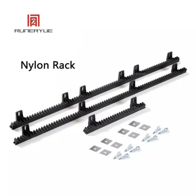 Trilho de rack de engrenagem de nylon, 0,33 e 1 metro, 1,08 pés e 3,28 pés por item para acessório de abridor de portão deslizante automático com parafusos