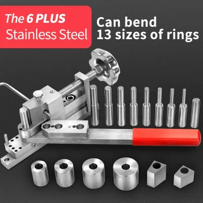 Máquina de dobra de fio diy ferramenta 6th plus aço inoxidável mini dobrador universal atualização manual máquina dobradora