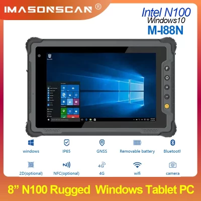 Original Factory 8 Inch Rugged Windows 10 Tablet PC N100 8GB+128GB 4G WiFi Barcode Scanner Handheld Industrial Tablet