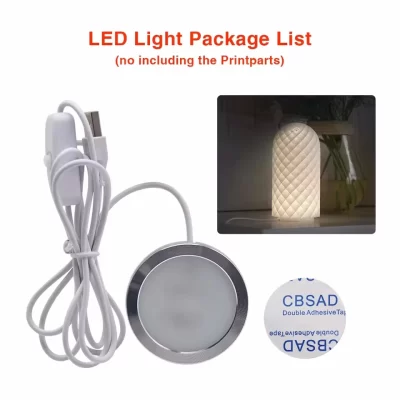 Para bambu laboratório kit de luz led 001 para a1/a1 mini/p1s/p1p/x1c impressora 3d-3000k branco quente 5v usb alimentado acessórios de impressão 3d