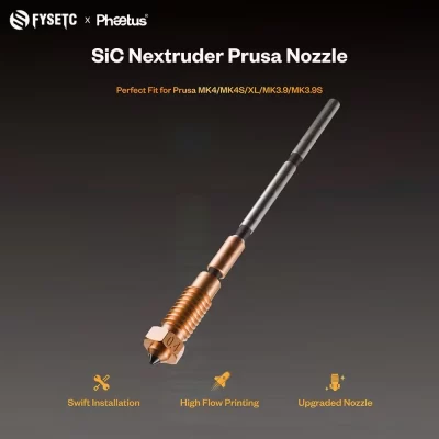 Para phaetus sic nextruder prusa mk4 bocal atualizado 0.4mm mk4s adequado para peça de impressora 3d de alta resistência ao desgaste