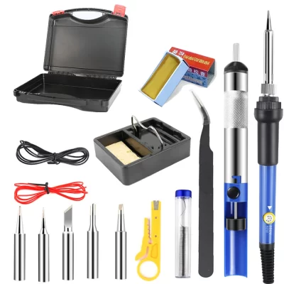 Multi-kit temperatura ajustável ferro de solda elétrica 220v 60w multifuncional estação de retrabalho de solda ferramentas de reparo de calor
