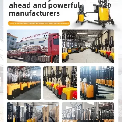 empilhadeira elétrica 2 toneladas 1 caminhão de paletes de pequeno armazém empilhamento e descarga semi-elétrica empilhadeira de elevação hidráulica