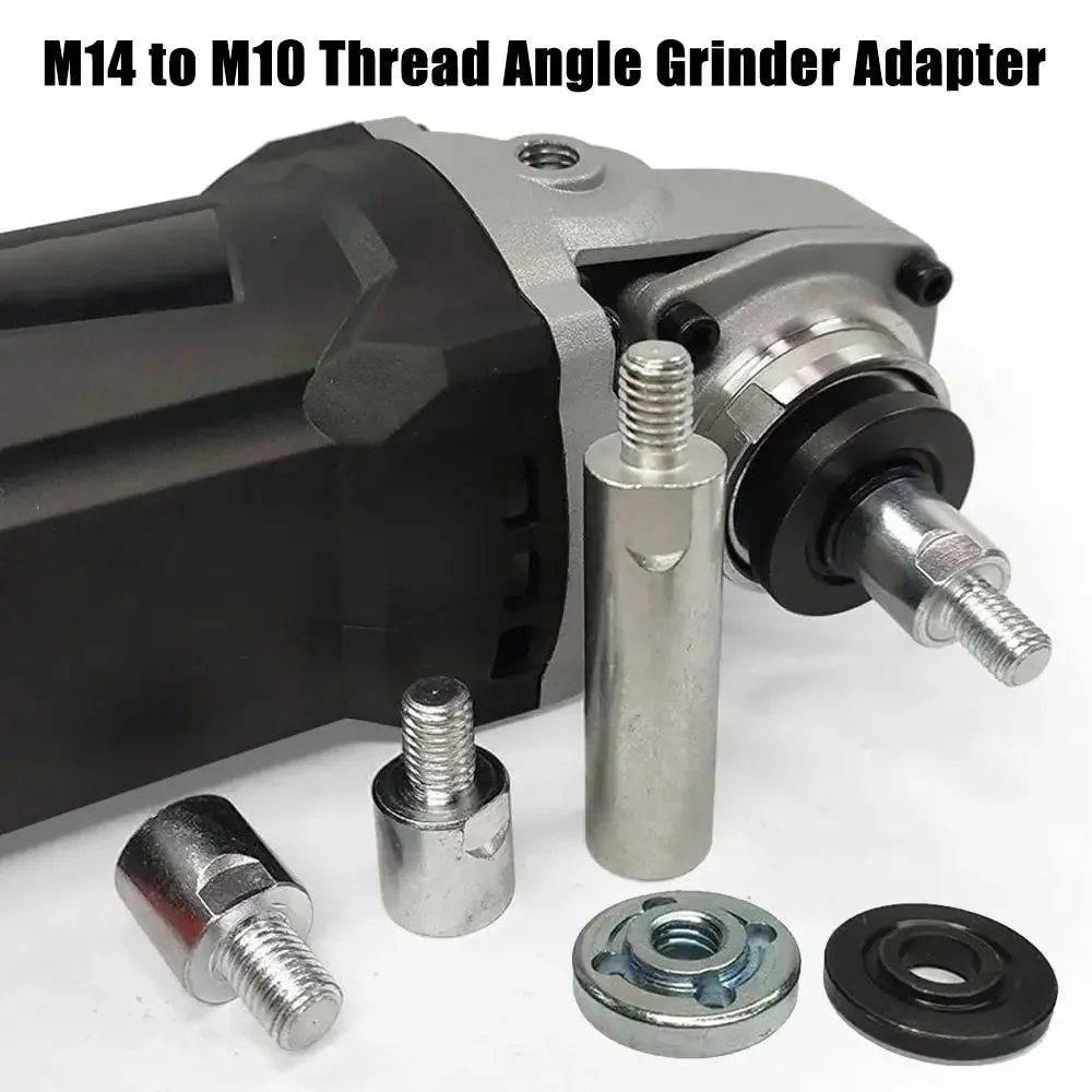 Adaptador de moedor de ângulo m14 para m10, ferramenta de entalhe de rosca durável para polimento de biela, acessórios de adaptação