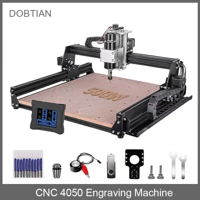 Máquina fresadora cnc 4540 com eixo 500w, máquina de gravação a laser cnc 40w, impressora 3d para madeira, pcb, alumínio, aço inoxidável