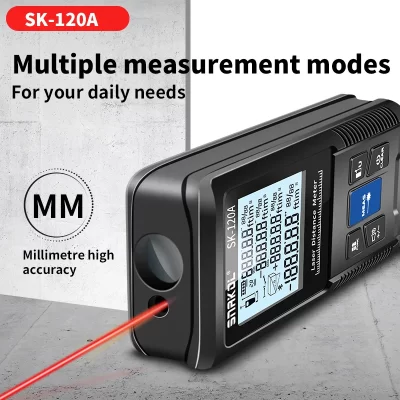 Snakol medidor de distância a laser 40m 50m 70m 100m 120m telêmetro digital trena roleta régua fita de medição de distância