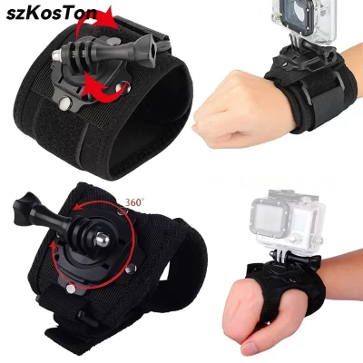 Suporte de alça de mão com rotação de 360 graus para gopro 13 12 11 10 9 luva de mão suporte de pulseira para dji osmo action 4/5pro acessórios