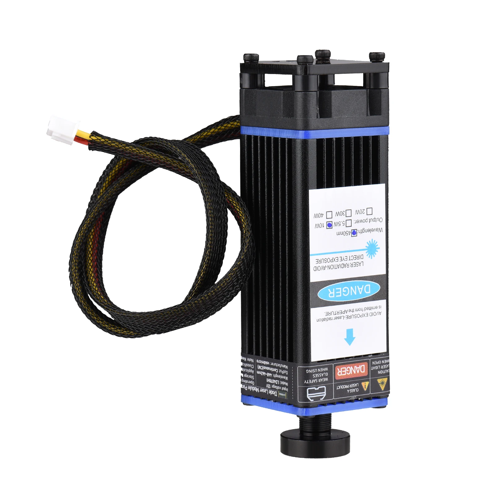 450nm 80w módulo laser comprimento focal fixo gravador a laser de alta velocidade cnc roteador máquina gravura diy artesanato madeira corte couro