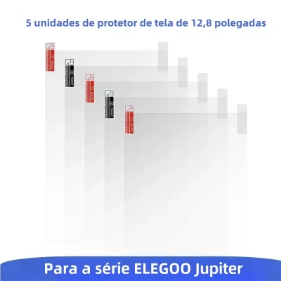 5 Unidades Película Protetora Anti-Risco Para ELEGOO Jupiter SE/Jupiter 12.8 Polegadas - Acessórios para Impressoras 3D de Resina LCD