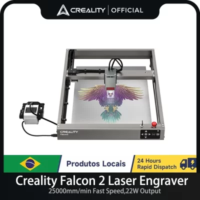 Creality falcon 2 gravador a laser 22w saída cnc diy máquina de gravação a laser 25000mm/min velocidade integrada air assist laser cutte