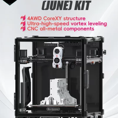 SIBOOR Voron Trident [junho] Impressora 3D 4AWD com estrutura de metal CNC CoreXY DIY Kits de impressora 3D de alta velocidade Componentes AWD completos