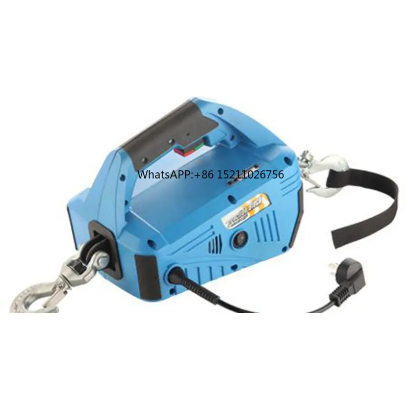 Mini Loop Tração Talha para Plataforma Plataforma Suspensa, Motor a pilhas, Lifting Wire Rope Lifting e Puxando a Máquina, Tipo Europeu