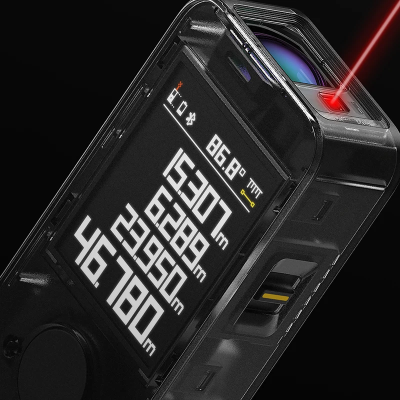 Hoto inteligente medida a laser pro display led inteligente digital fita laser ferramenta de medição recarregável régua laser rangefinder - Image 3
