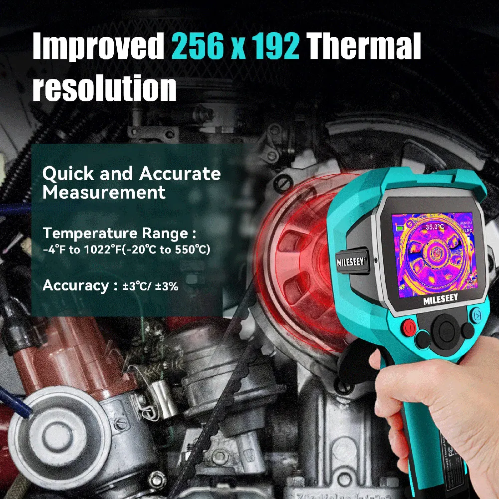 Mileseey TR256 256*192 Câmera térmica infravermelha -20 ℃ -500 ℃ Alta precisão de temperatura de foco automático de seis paletas de cores - Image 2