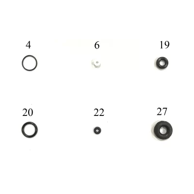 Airbrush Acessórios Peças de Backup para Airbrush Nasal, O-Rings, NT-130, NT-131, NT-134, NT-190, 5pcs por pacote