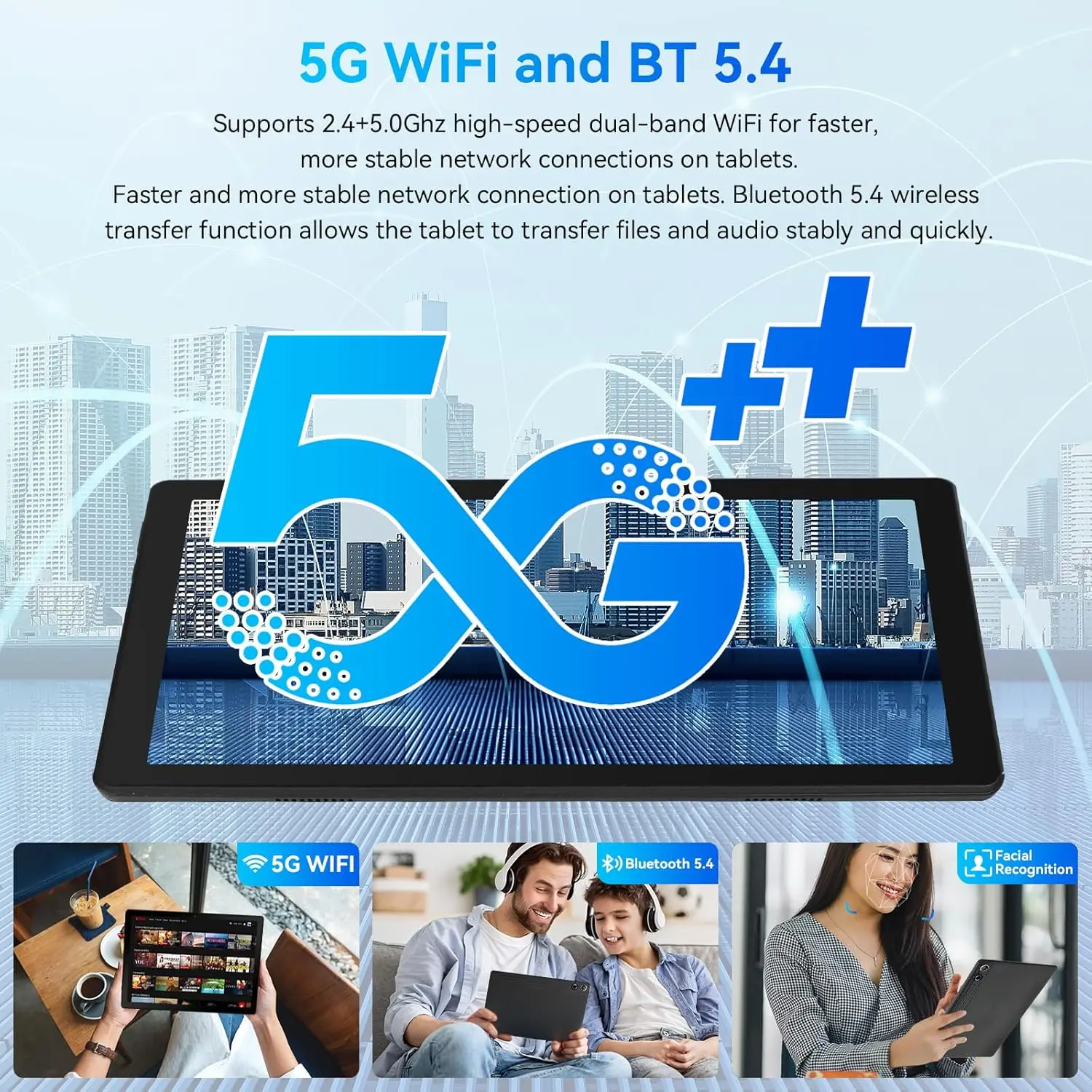 URAO A10L Android 14 Tablet 10.1-inch 12GB RAM 64GB ROM Octa-Core 5G WiFi with Keyboard Mouse Touch Pen Headset Case Tablet Kit - Image 6