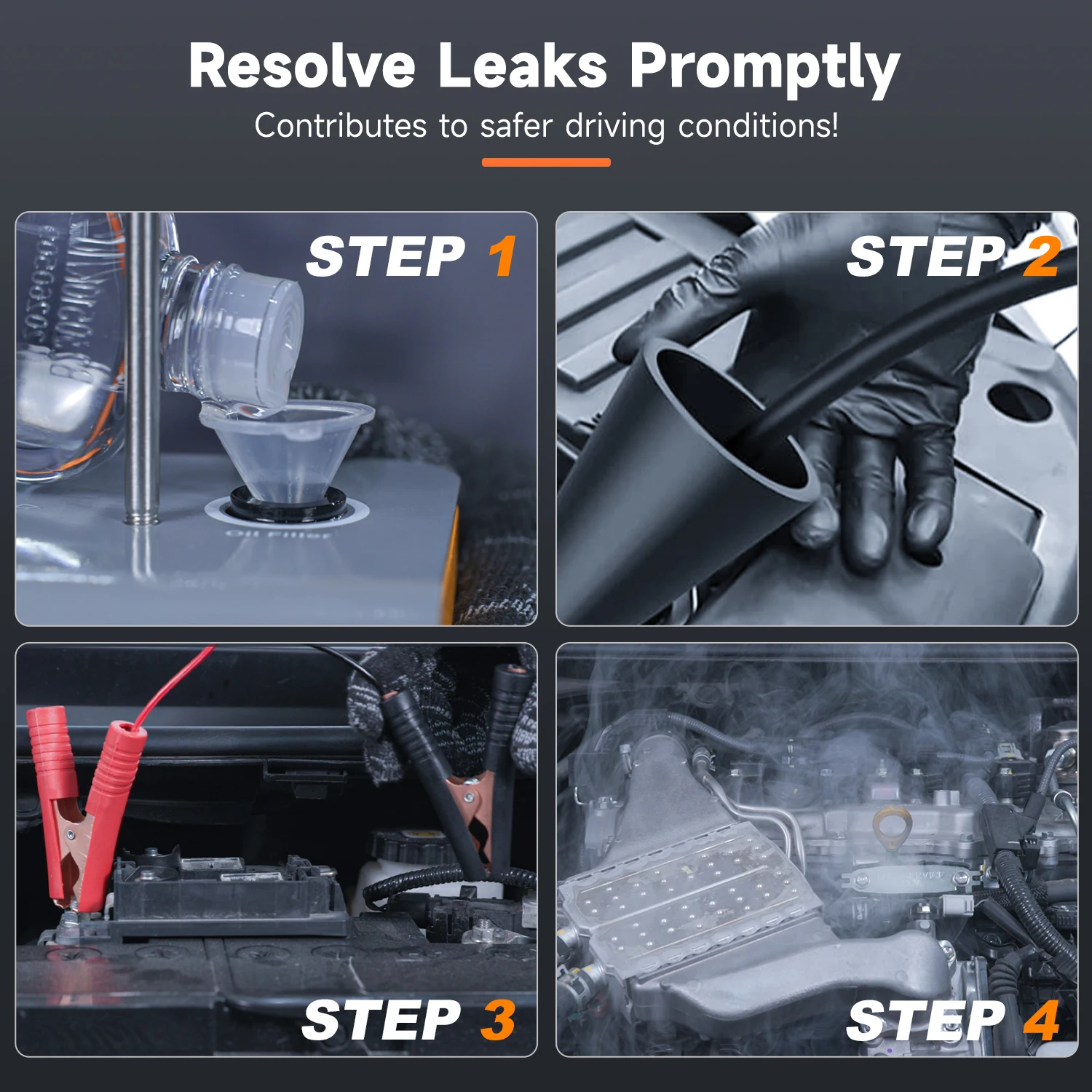 FOXWELL-Car Smoke Leak EVAP System Leakage Analyzer, Tester Machine, Gás Oil Pipe, Gerador de fumaça, Ferramentas Auto Diagnóstico, 12V, SD101 - Image 5
