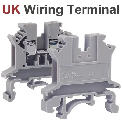 5/10Pcs Multi-color DIN Rail Terminal Block UK 4mm Cable Plug Universal Wire Electrical Connector Wiring Voltage Terminal