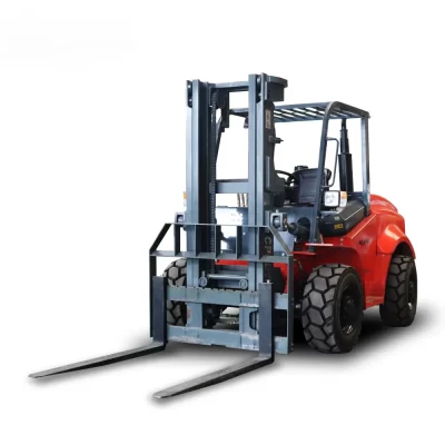 Carretilhas elevatórias todo terreno 4x4 5 toneladas, empilhadeiras diesel resistentes para todos os terrenos, caminhões com motor supercarregados