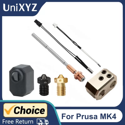 Para prusa mk4 hotend com cartucho aquecedor bloco de aquecimento bocal de aço endurecido para prusa m4/xl hotend extrusora peças