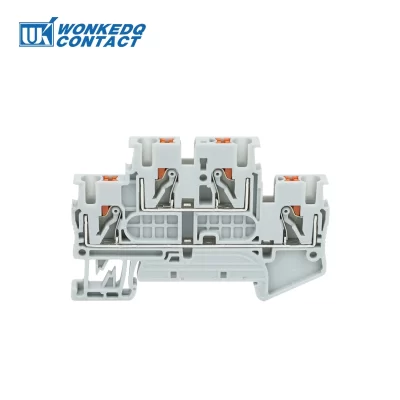 10Pcs PTTB2.5 Double-level Terminal Block Push-in Connection Din Rail Mounting 2.5mm² Two-layer Wire Connector PTTB 2.5
