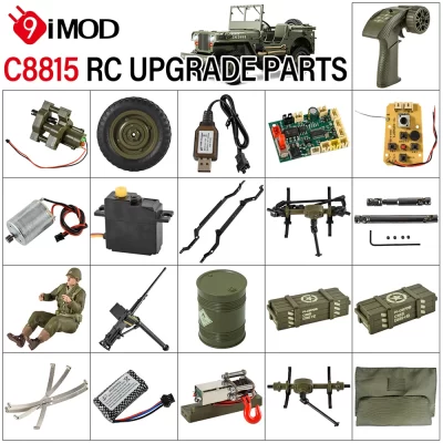 9IMOD C8815 RC peças de carro originais de fábrica pneus de controle remoto eixo de acionamento do guincho do motor