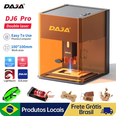 Daja dj6 pro gravador a laser portátil capa de segurança corte máquina gravura negócios para metal aço inoxidável jóias madeira acrílico