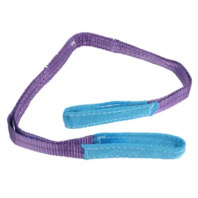 1 Ton Lift Sling Strap Heavy Duty Flat Lift Sling Lifting Strap Winch Strap Flat Lifting Belt Double Buckle Sling