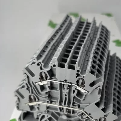 10pcs 2002-2201 double-layer terminal block rail mounted self-locking spring two-layer connector 2.5 square meters