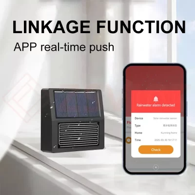 Tuya inteligente zigbee sensor de chuva com detector de luz solar operado ip65 ao ar livre à prova dip65 água detector de chuva vida inteligente controle remoto