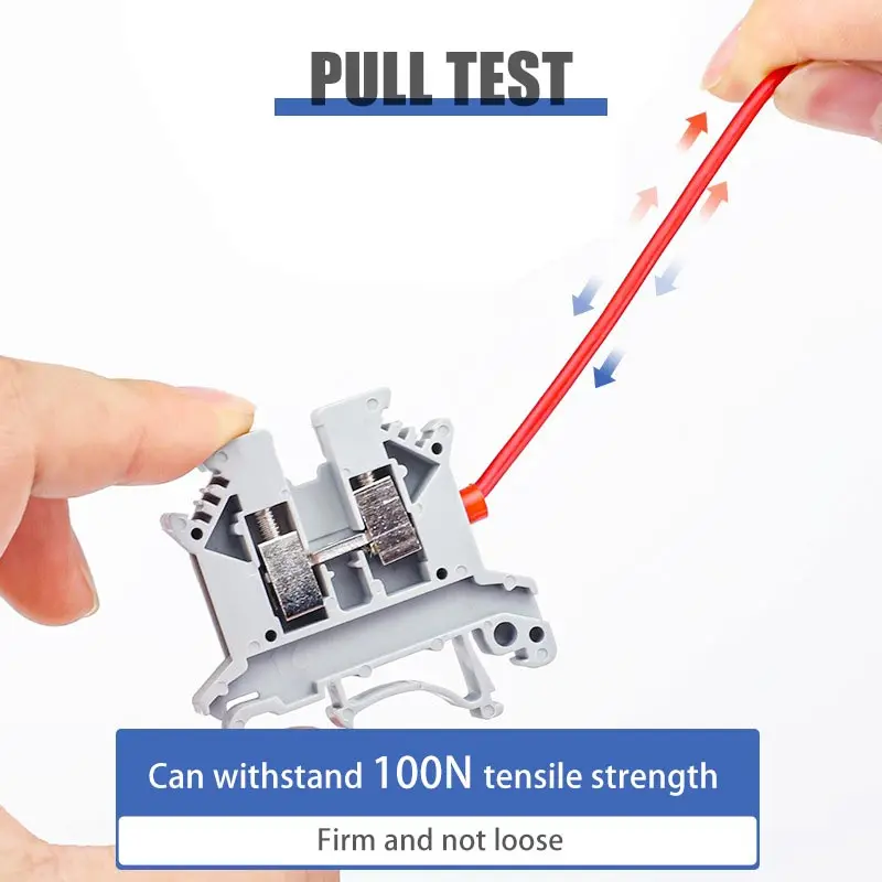 10/100pcs 7 Colors DIN Rail UK2.5B Terminal Block Clamp Connector 800V 32A UK-2.5N 2.5mm Square Universal Screw Connectors - Image 5