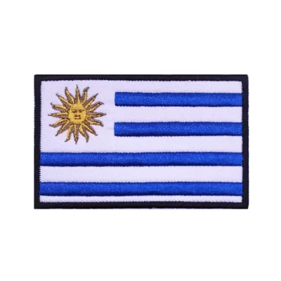Bandeira do Uruguai remendos braçadeira bordada remendo gancho & laço ferro em bordado crachá listra militar