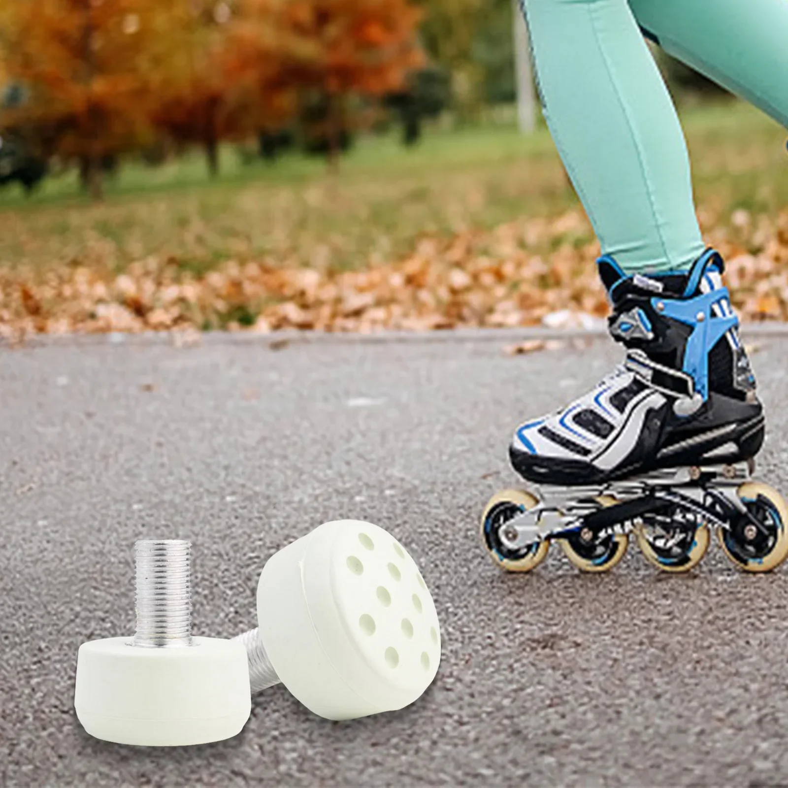 2 rolhas de dedo do pé para patins, freio 15.2mm 82a, altura de borracha ajustável através da porca para sapatos de skate, diâmetro do furo do parafuso 1.5cm - Image 3