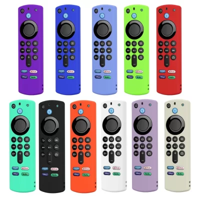 Wesopro capa protetora de silicone para fire tv stick 4k max/3a geração/4k 2021 controle remoto anti-queda caso à prova de poeira escudo