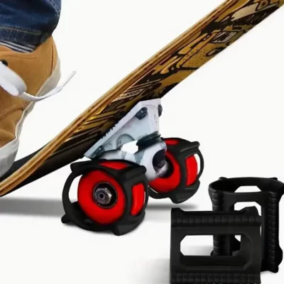 4 pçs/set skate roda capa para iniciantes golfinho pulando artefato retentor roda bloqueio treinador skate assistido