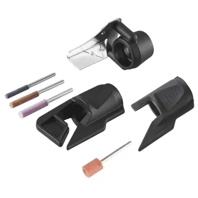 Kit de fixação para afiar ferramentas de jardinagem ao ar livre, para kit de afiação dremel para ferramenta dremel lâminas de serra de corrente de corte lento ea