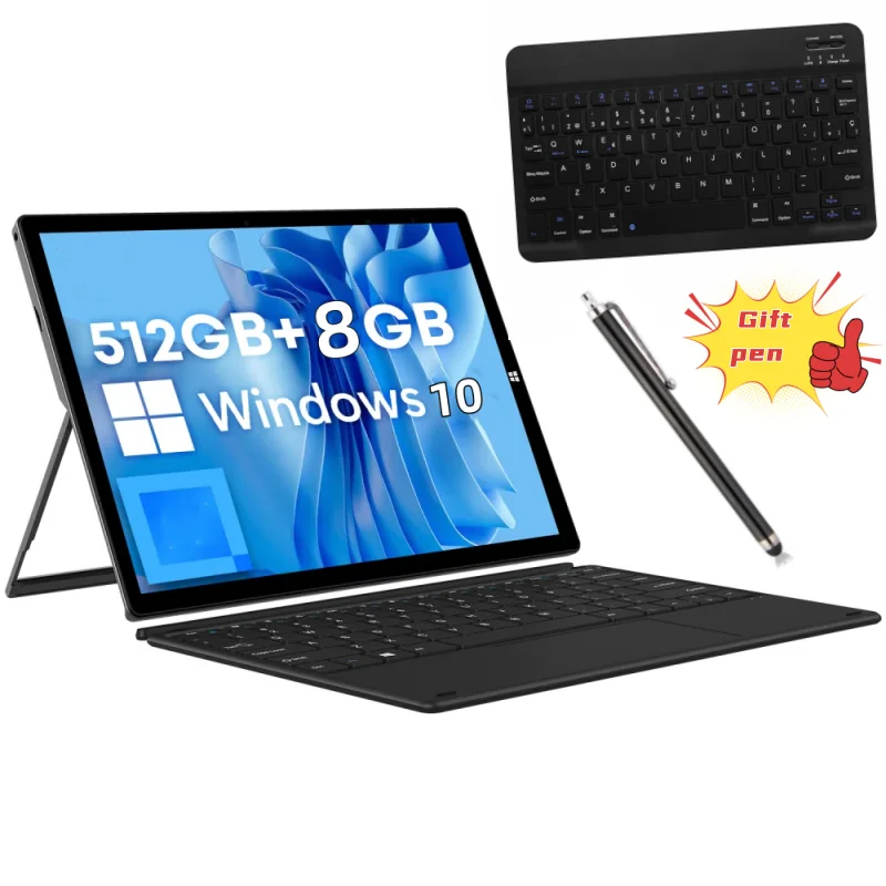 11.6 INCH 64 Bit 8GB RAM 512GB ROM WINDOWS 11 Tablet PC Pad1162 N4120 CPU Quad Core 1920 x 1080 Pixel Type-C USB 6000mAh