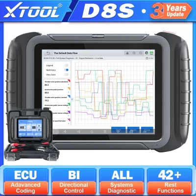Português Brasil Xtool D8S V2.0 todos os ferramentas de diagnóstico do sistema scanner automotivo ecu codificação programação chave bidirecional obd2 42 + redefinição pk d8 Envie do Brasil