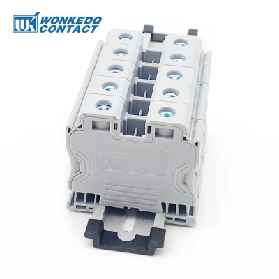 UT-35 Screw Din Rail Terminal Block 35mm² Cable Hexagon Socket Feed-through Connection Installation Wire Connector UT35
