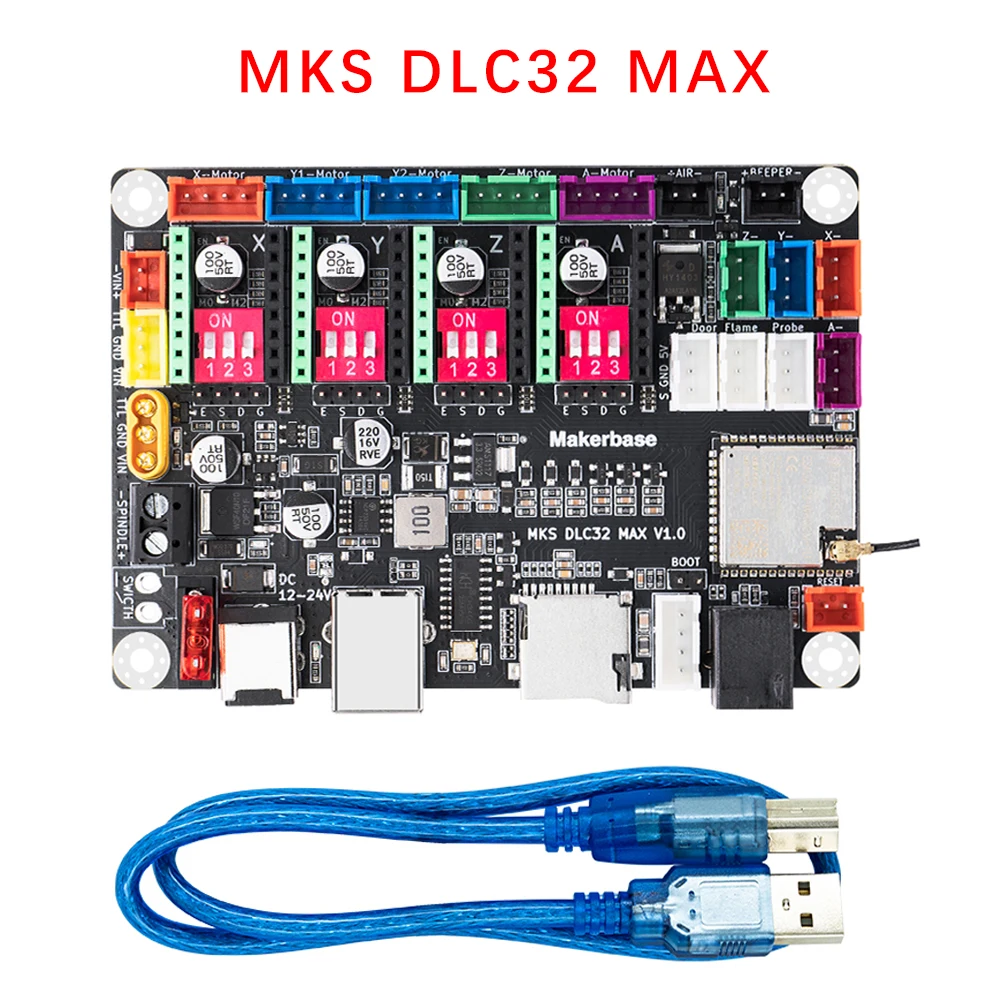 Makerbase mks dlc32 max cnc roteador placa máquina de gravação a laser 4 eixos controlador carpintaria gravador a laser placa-mãe tmc2209 - Image 5