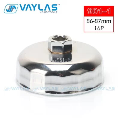1/2 "quadrado dr. aço 86mm-87mm chave de filtro de óleo tampa ferramenta removedor 16 flautas universal para volvo bmw