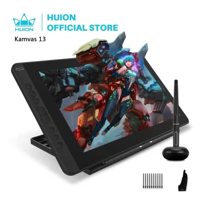 Huion Kamvas 13 Graphics Tablet 13.3" Full HD Screen – 8192 Levels, 120% sRGB, PenTech 3.0, USB-C, Portable Drawing Monitor