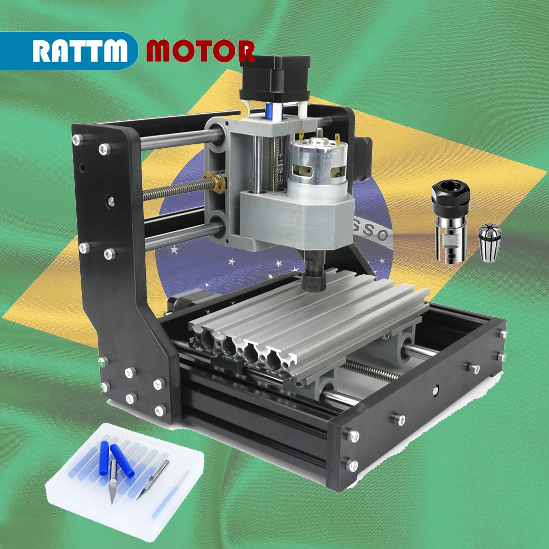 【EU BR】1610 Pro Gravador a laser Fresadora de 3 eixos Atualização do controlador GRBL, Mini máquina de gravação em madeira CNC