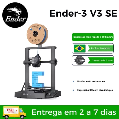 Creality 3D Ender-3 V3 SE Impressora Dual Z-Axis IU Display CR Touch Y Optica Sprite Extrusão Direta 250 mm/S Velocidade de Impressão Mais Velocidade