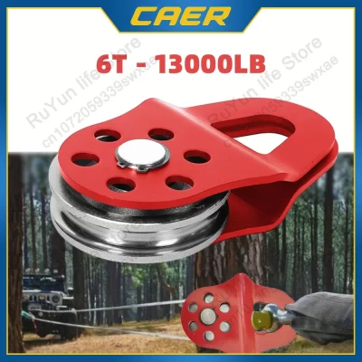 Polia de reboque de bloco de engate 6t para guincho resistente, cabo de aço de corda sintética de força de ruptura para polia confiável para trator utv