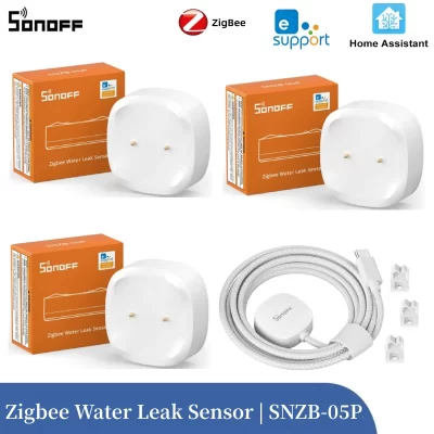 Sonoff SNZB-05P zigbee inteligente sensor de vazamento de água vazamento gotejamento detecção estendida app alertas em tempo real suporte assistente doméstico