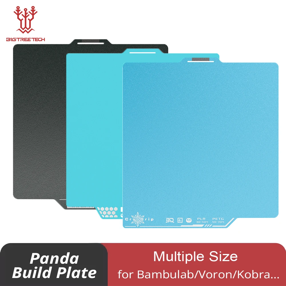 BIQU Panda Build Plate CryoGrip Pro Revestimento Sem entupimento Mola de aço dupla face para impressora 3D BambuLab Voron Kobra Ender K1 MAX