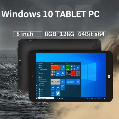 8GB RAM 128GB ROM 8 INCH 64 Bit AR3 Windows 10 Tablet PC 1280*800 Pixel Quad Core build in 4000mAh Battery Dual Camera