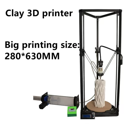 Impressora 3d de argila cerâmica tc280, barril de 0.5 litros 280mm * 630mm com sistema de alimentação, haste elétrica, área grande
